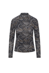 WB5CM1716T RIFF LADIES PRINT MOCK NECK TEE