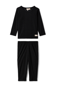 WB5CP7207E MOCHA CABLE TEXTURE VELOUR LONG 2PC SET