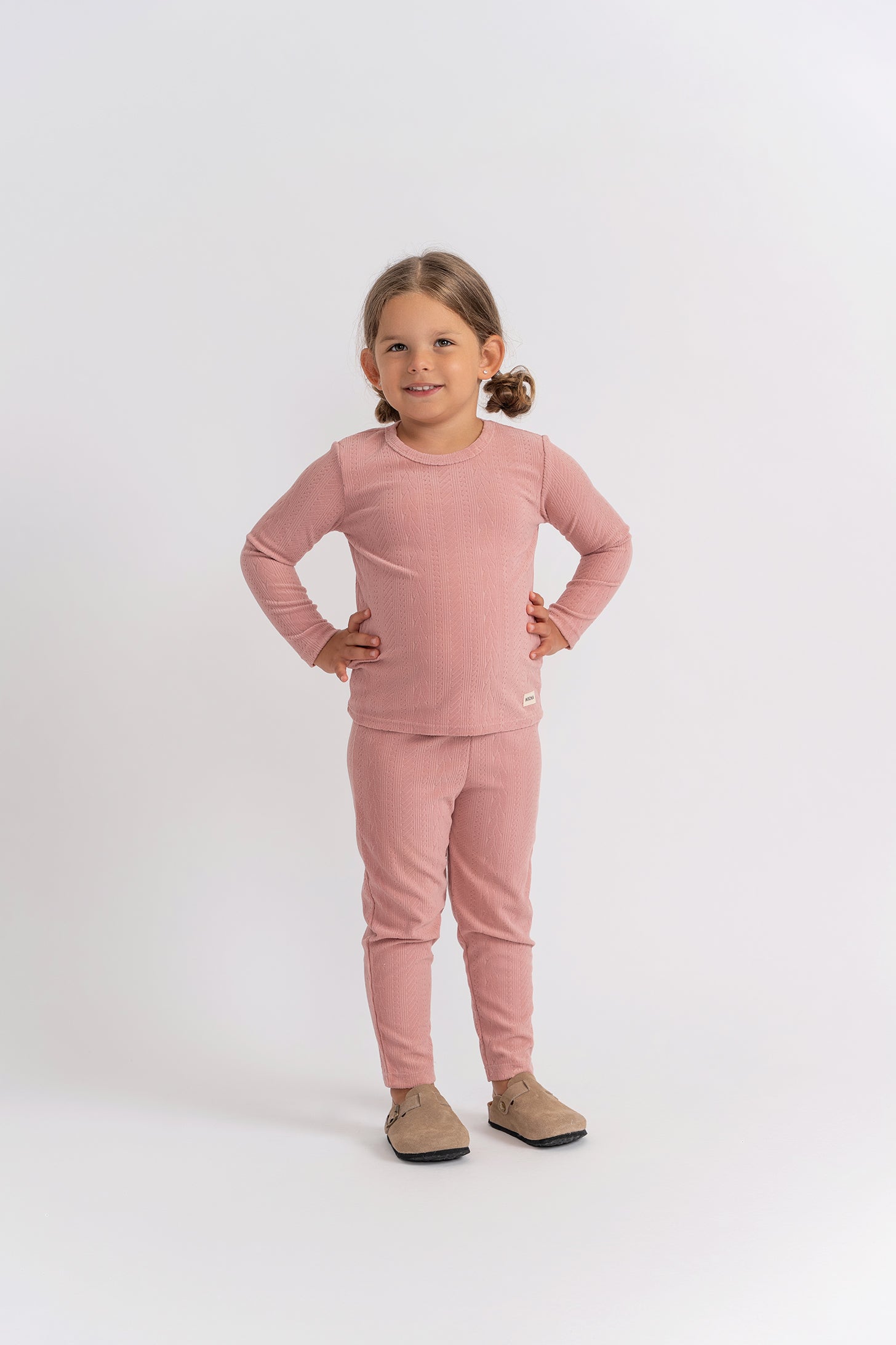 WB5CP7207E MOCHA CABLE TEXTURE VELOUR LONG 2PC SET
