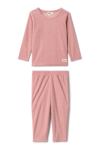WB5CP7207E MOCHA CABLE TEXTURE VELOUR LONG 2PC SET