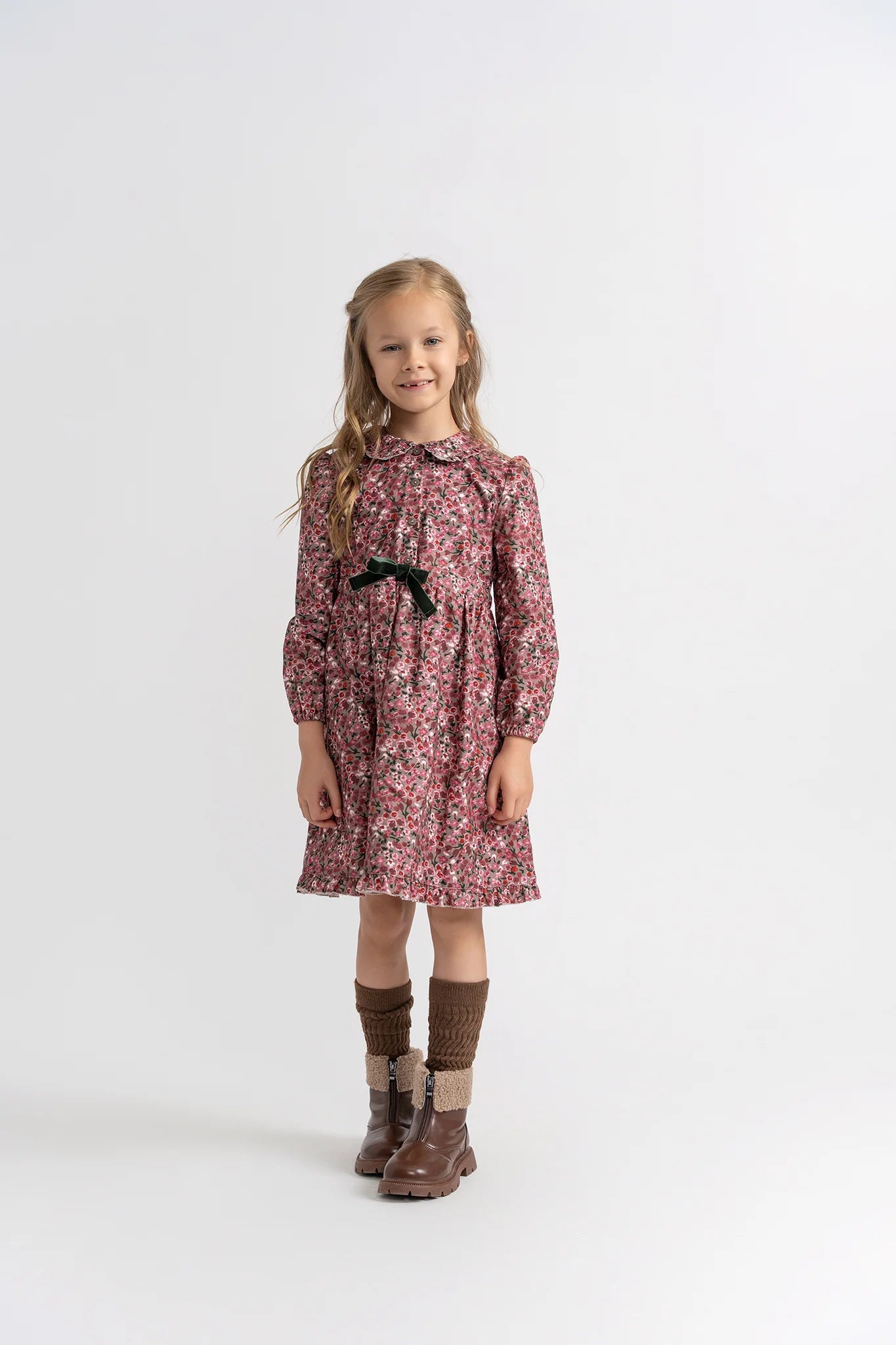 WB5CP7239D CLO FLORAL COLLAR DRESS
