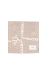 WB5CP7240 LITTLE FRAGILE BABY KNIT LACE BIB FOOTIE 3PC