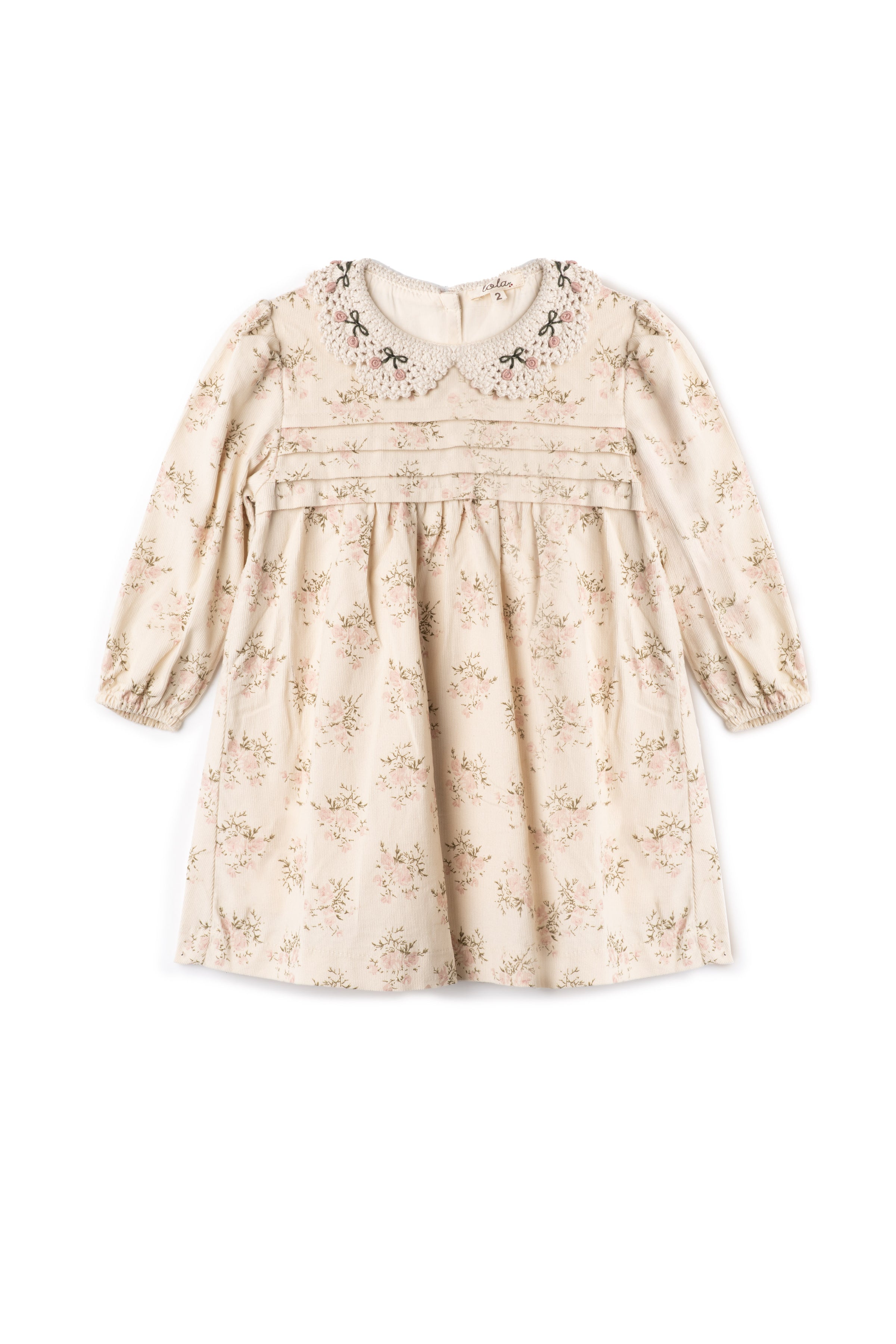 WB5CP7244D LOLA FLORAL CROCHET COLLAR DRESS