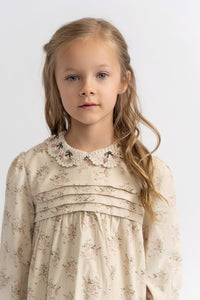 WB5CP7244D LOLA FLORAL CROCHET COLLAR DRESS