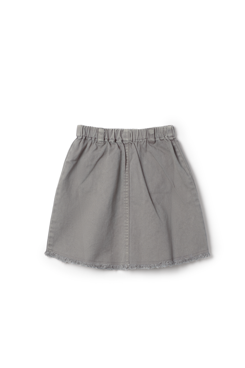 WB5CP7257S CHARLOTTE & GEORGE WOVEN DENIM SCALLOP SKIRT