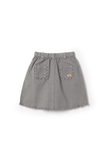 WB5CP7257S CHARLOTTE & GEORGE WOVEN DENIM SCALLOP SKIRT