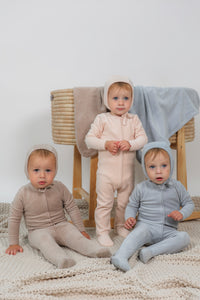 WB5CY2426V BEBE BELLA BABY VELOUR POM POM FOOTIE 3PC SET