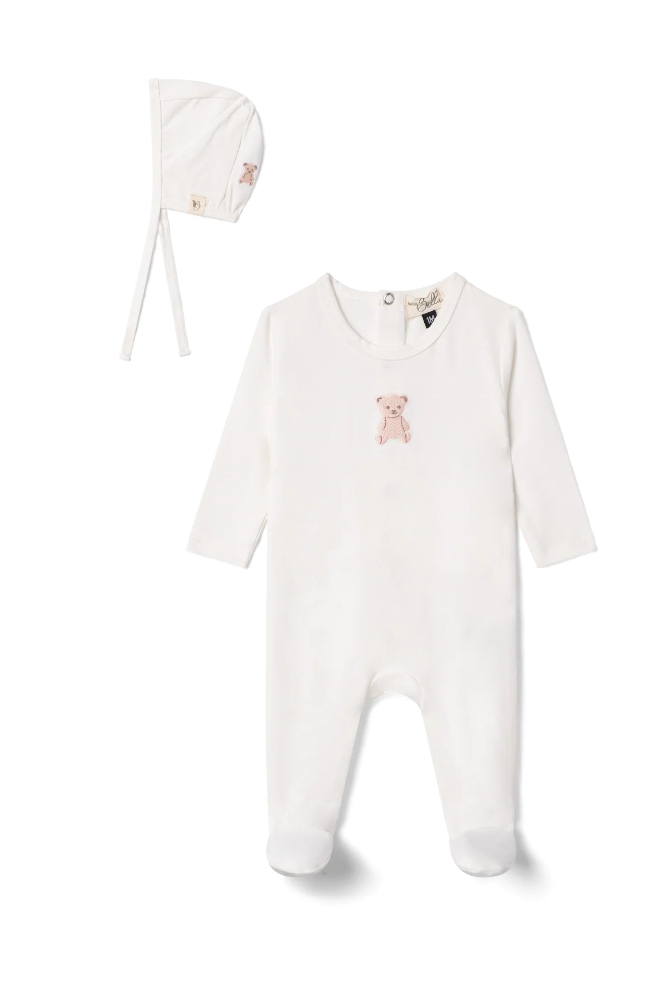 WB5CY2740 BEBE BELLA BEAR EMBROIDERY MODAL STRETCHIE 3PC SET