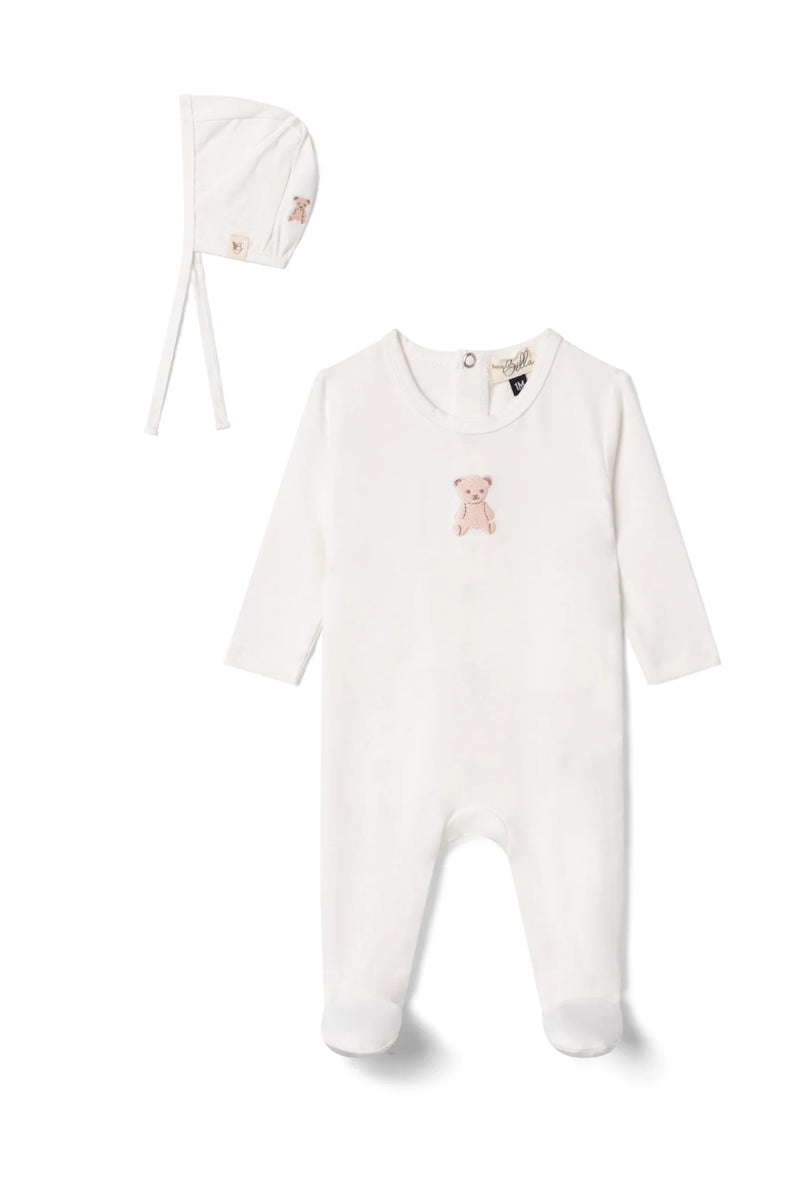 WB5CY2740 BEBE BELLA BEAR EMBROIDERY MODAL STRETCHIE 3PC SET