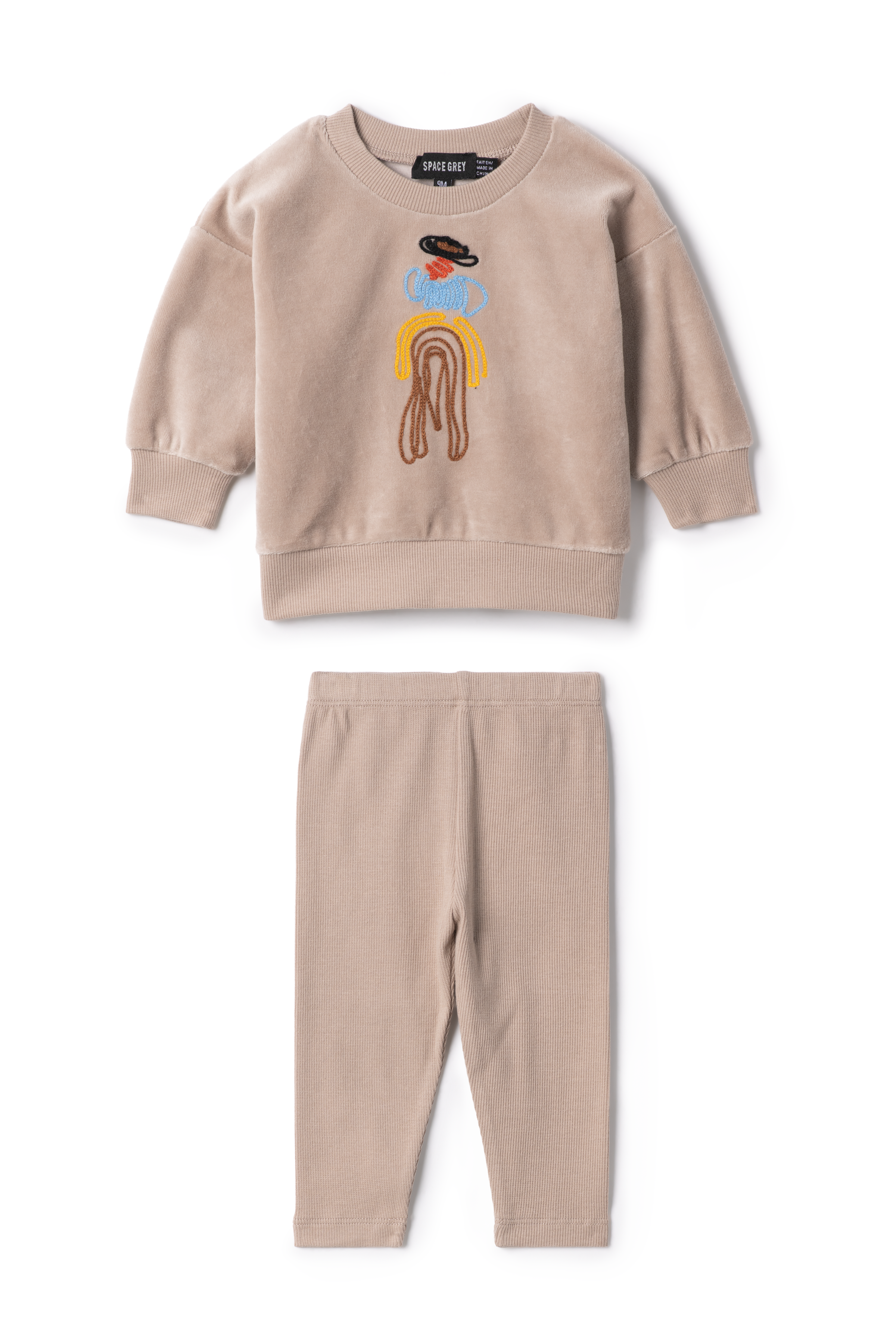 WB5CY2802E SPACE GREY EMBROIDERY 2 PC SET