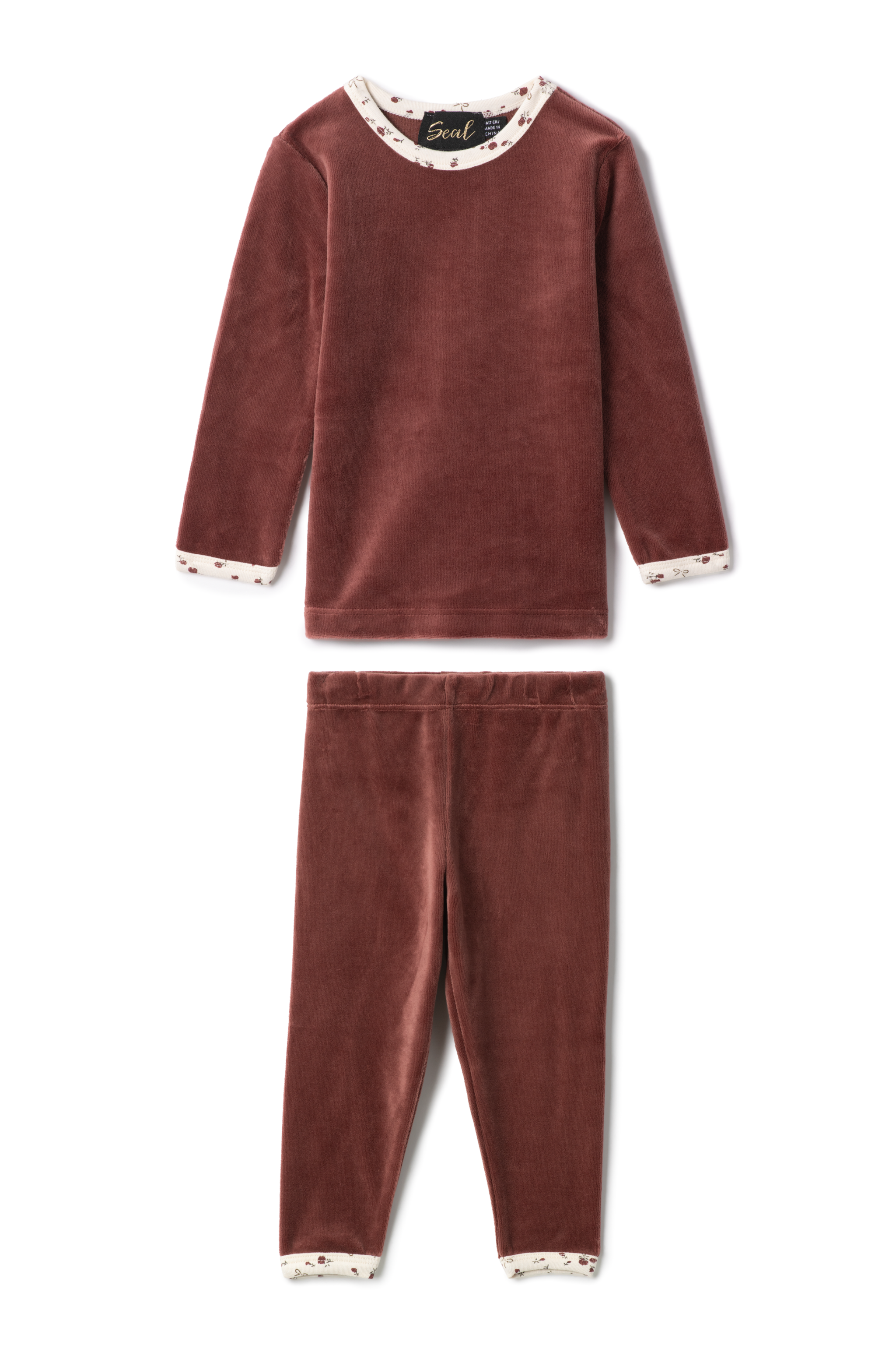 WB5CY2815EV SEAL VELOUR FLORAL PRINT 2PC SET