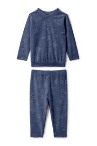 WB5CY2837E WHIPPED COCOA EMBOSSED STARS 2PC SET