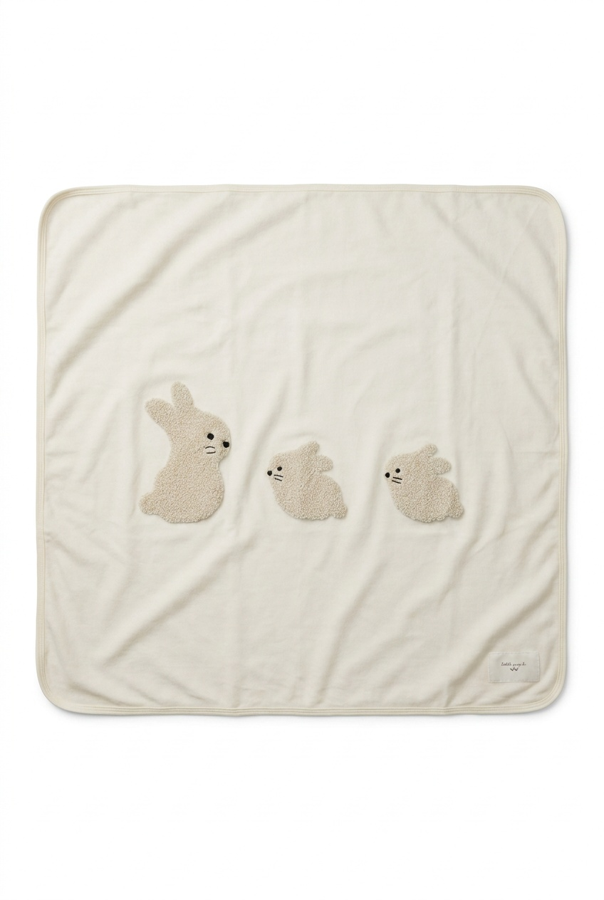 WB6CP7424B LITTLE FRAGILE BUNNIES 3PC FOOTIE SET