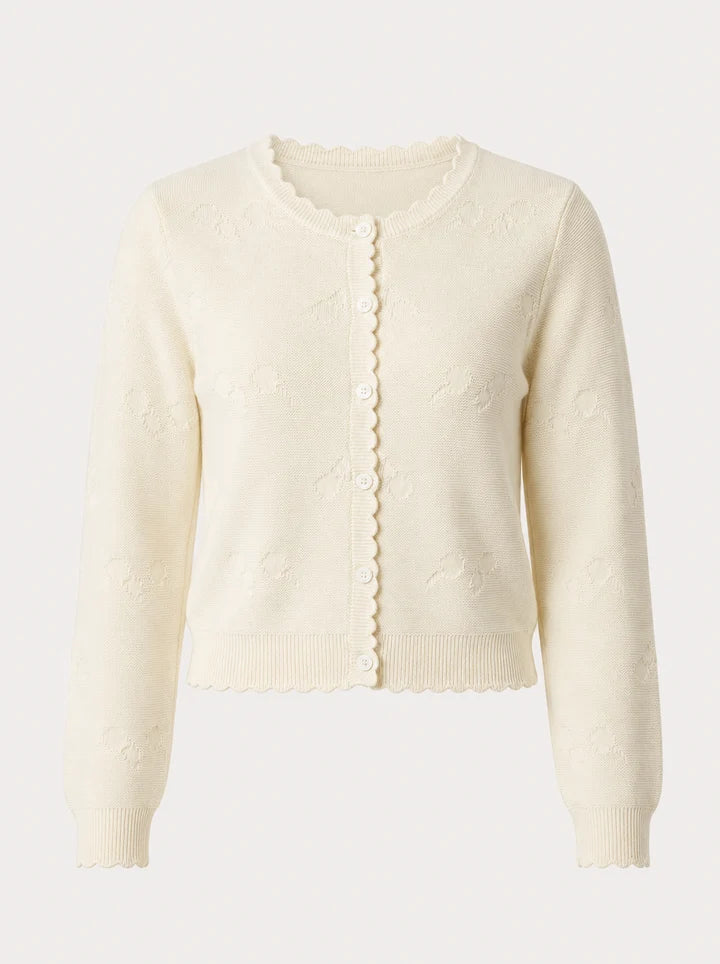 WB6CP7441C CHARLOTTE & GEORGE CHERRY KNIT CARDIGAN