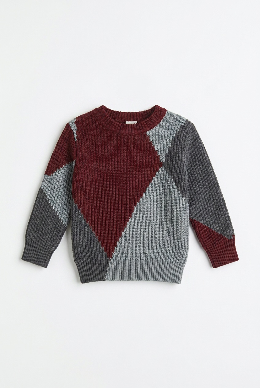 WB6CP7455 CLO MULTI BLOCK RIB SWEATER