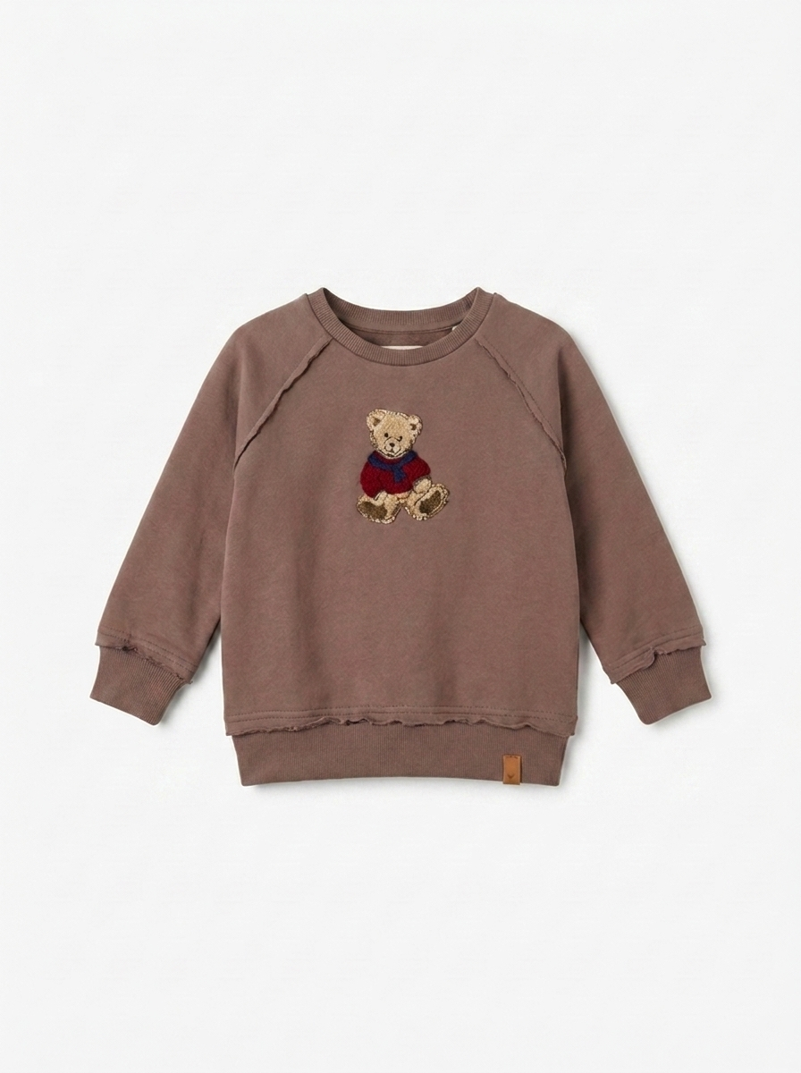 WB6CP7462S/T J'TAIME FLARE SKIRT + BEAR SWEATSHIRT SET