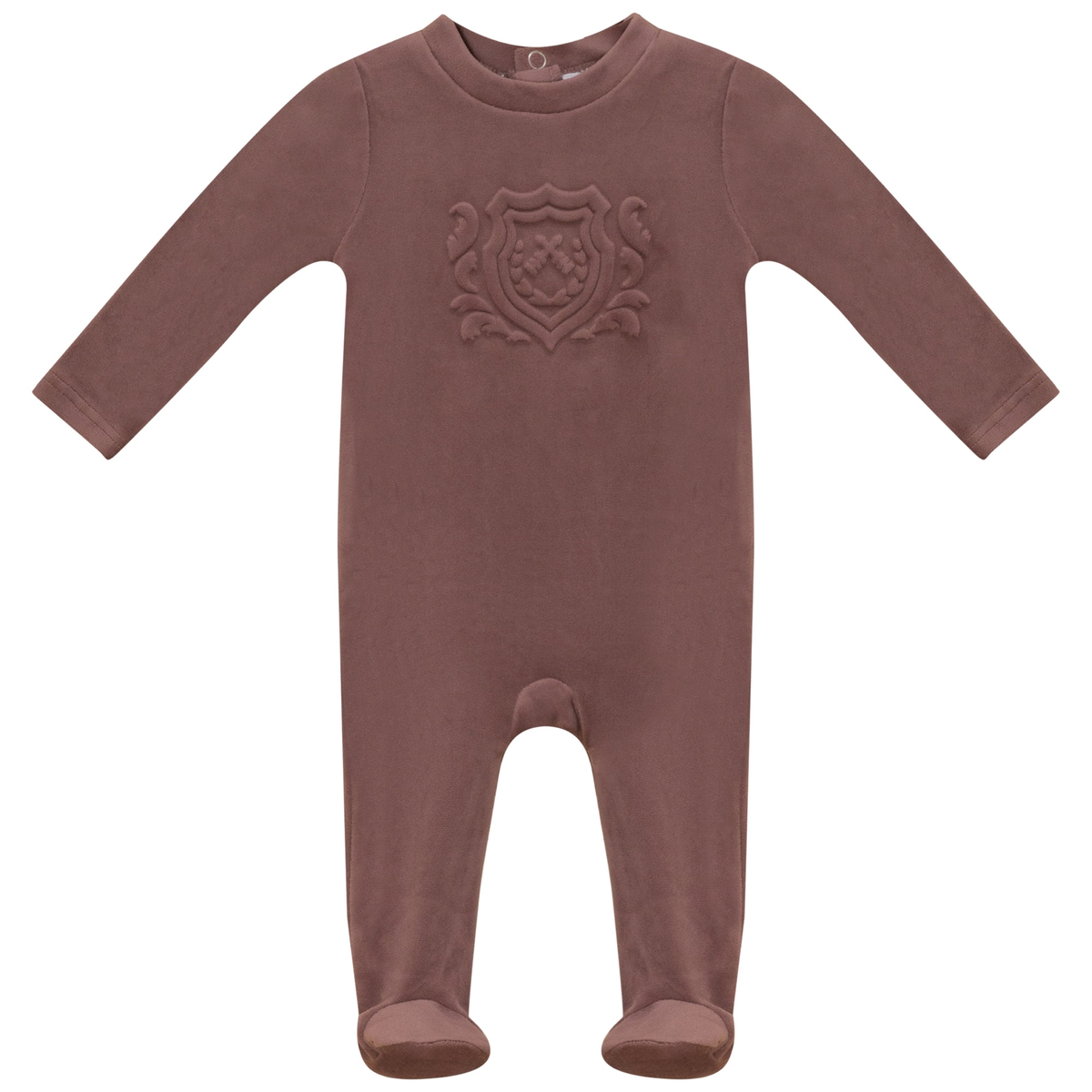 WB6CY3049G WHIPPED COCOA VELOUR EMBR. FOOTIE