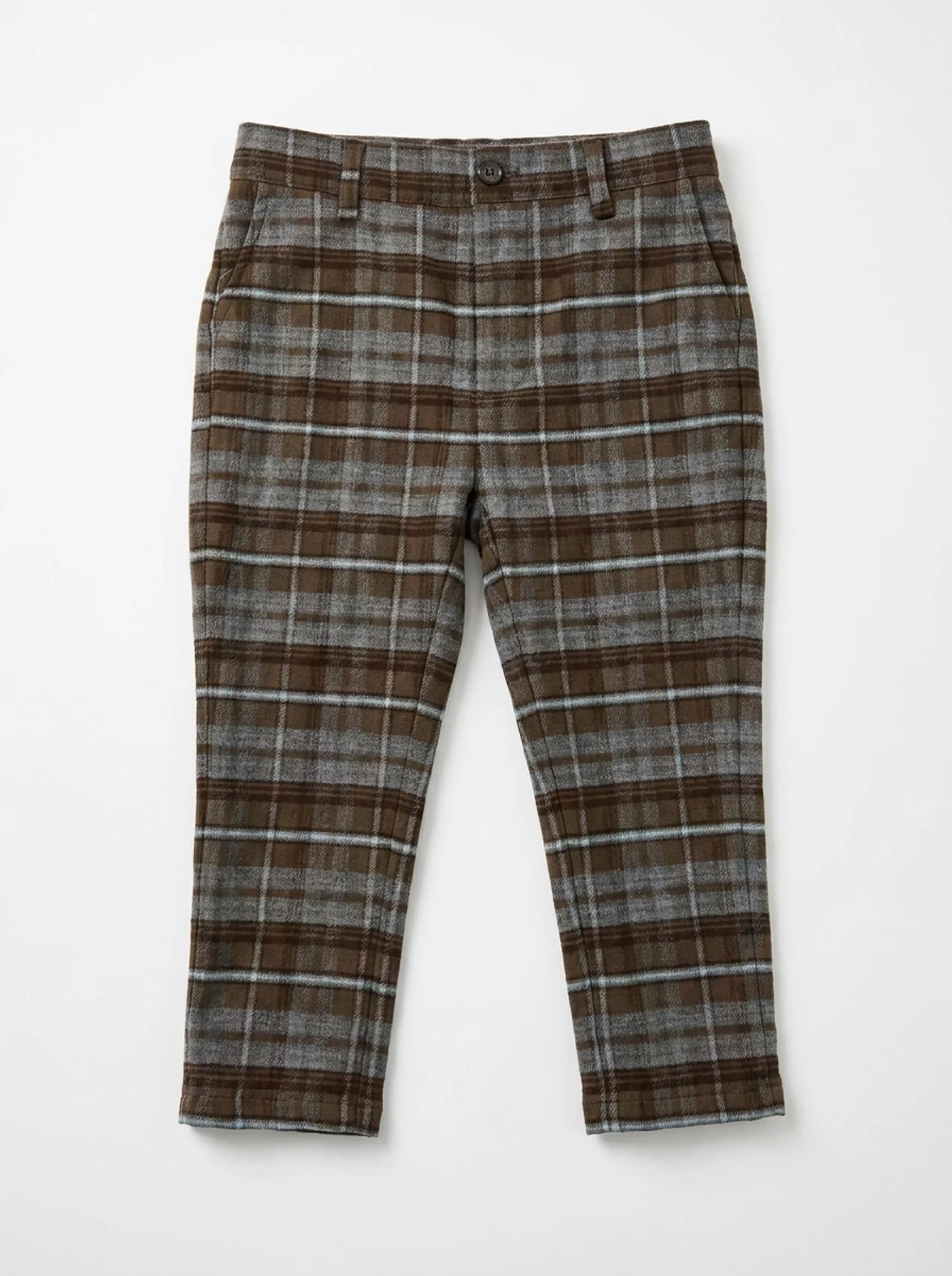 WB6CY3145P SPACE GREY BOYS PLAID LONG PANTS