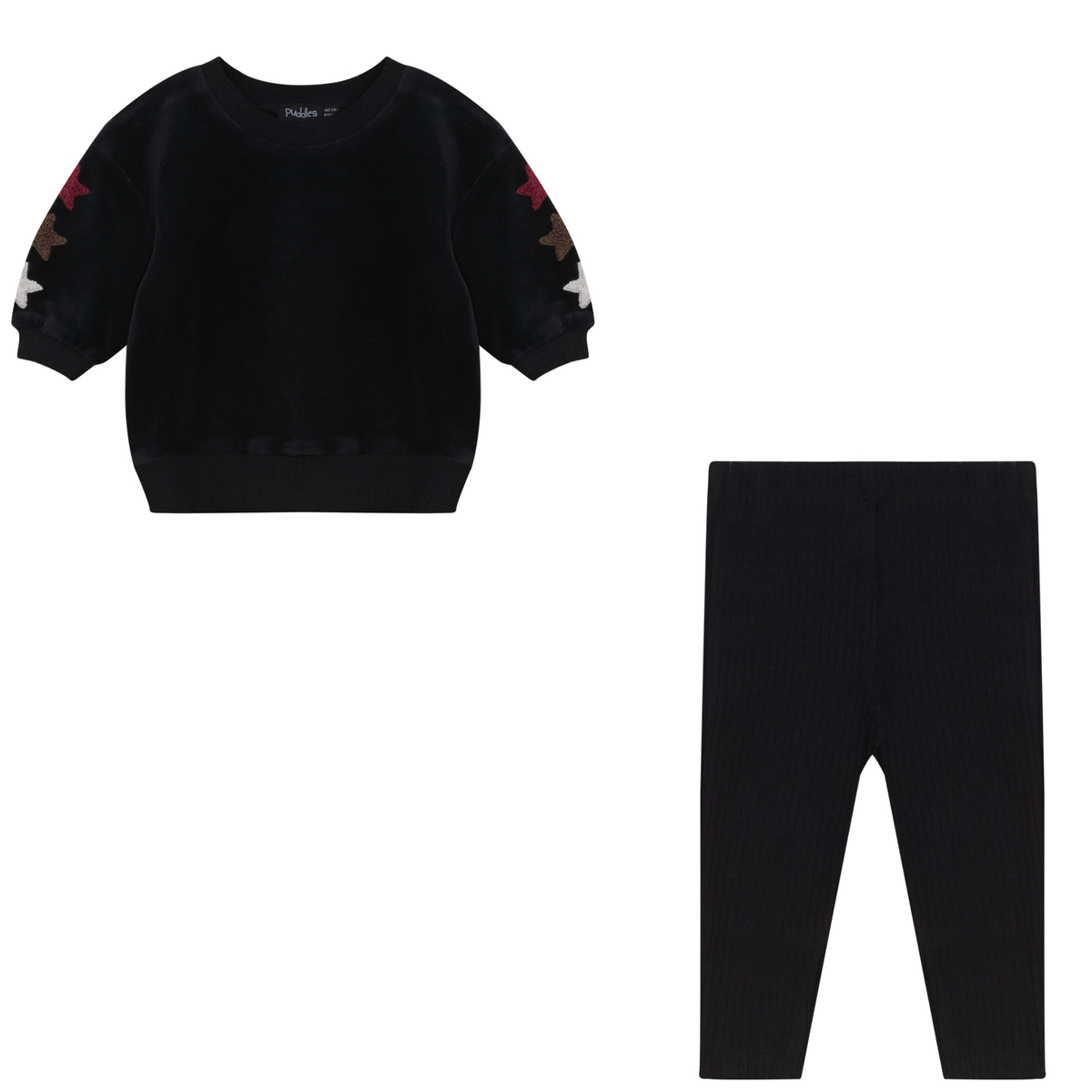 WB6CY3156EB PUDDLES BOYS COTTON VELOUR 2PC SET