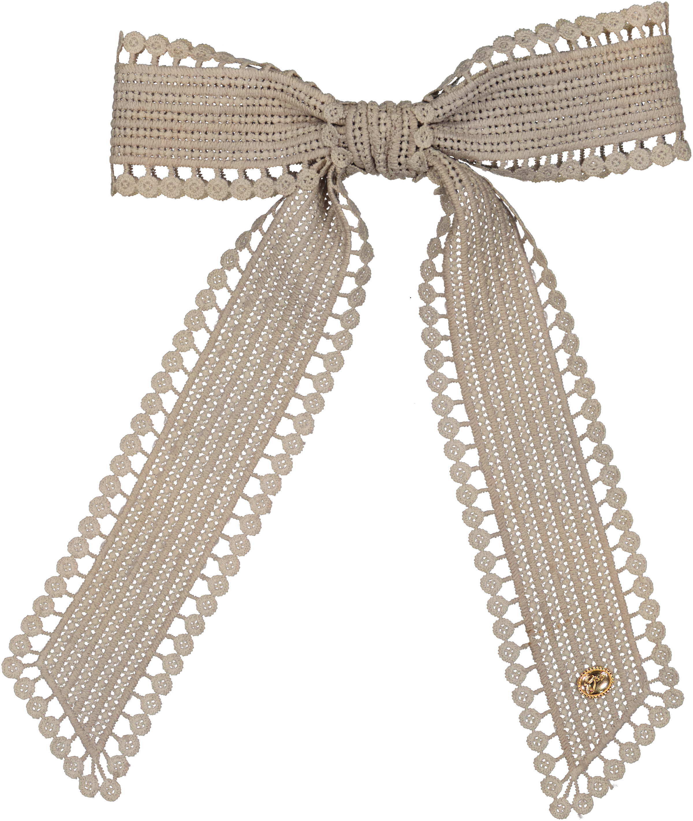 XL4558 DACEE PICOT EMBROIDERY BOW XL CLIP