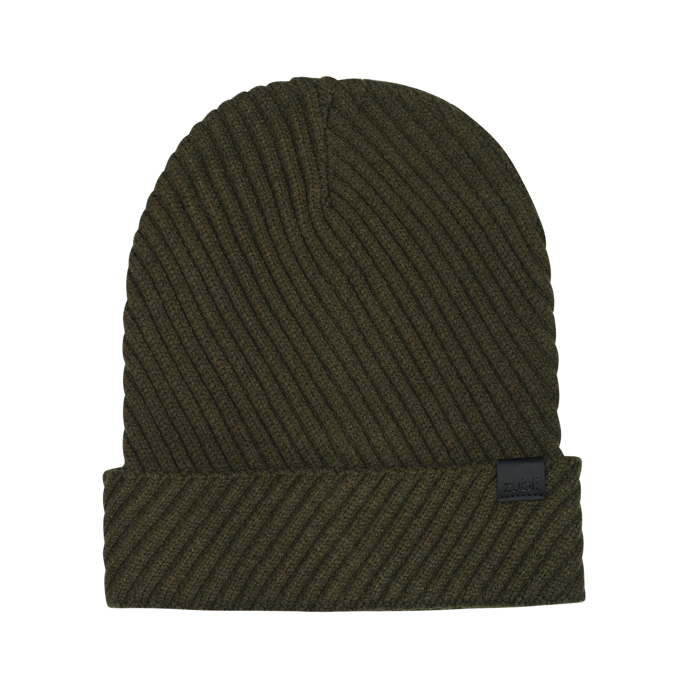ZU0118 ZUBBI DIAGONAL RIB CUFF BEANIE