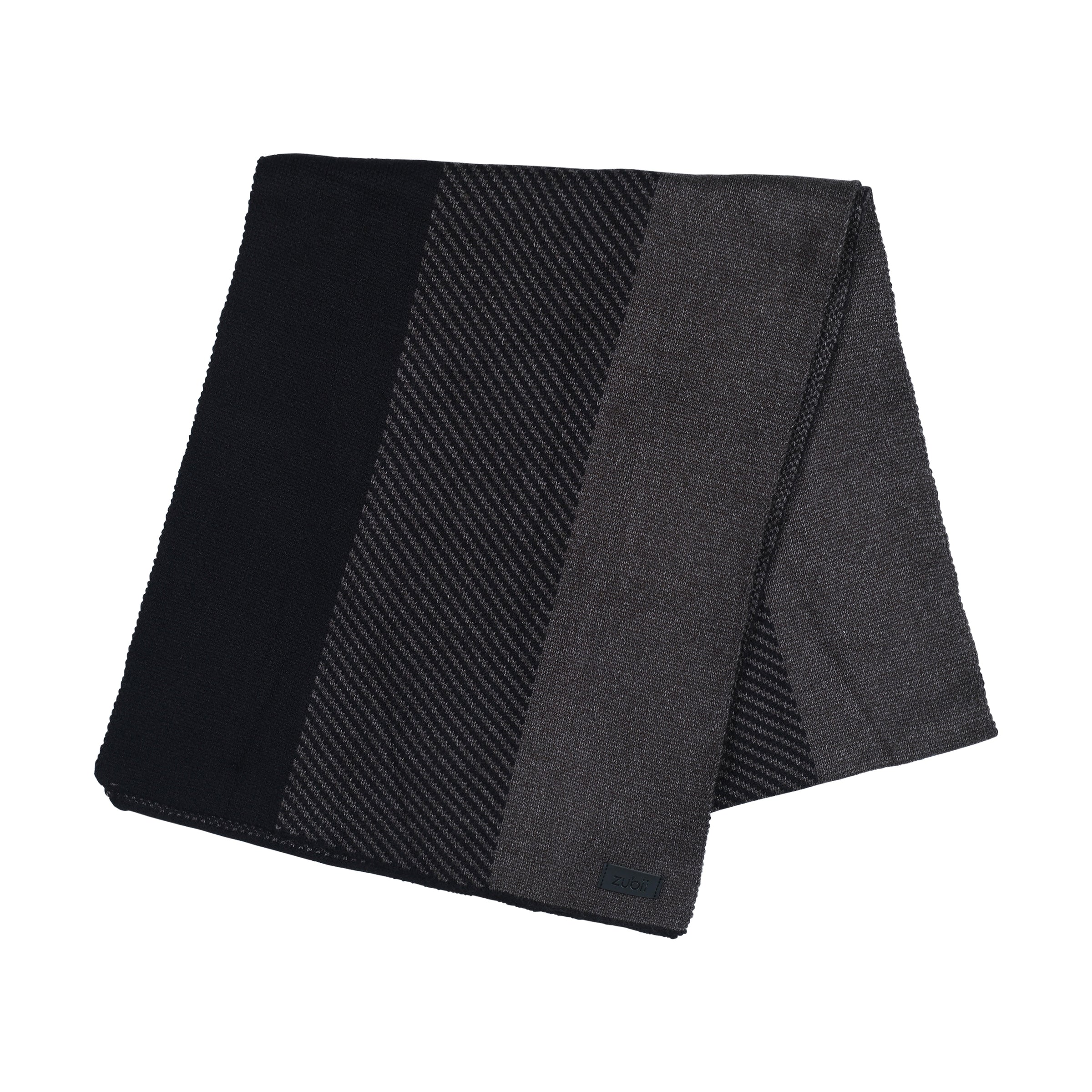 ZU030 ZUBII MENS DIAGONAL STRIPE CENTER SCARF