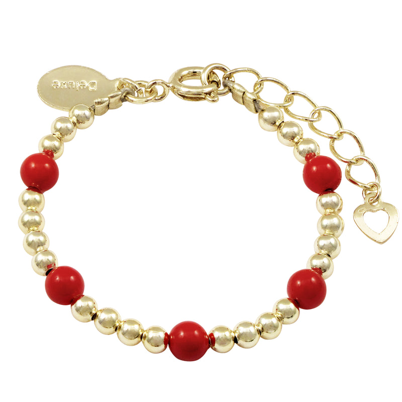 B4615 Dlux GP brass pearl bracelet