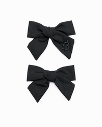 BANDEAU TAFFETA WINTER MINI BOW CLIP SET