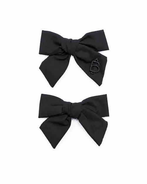 BANDEAU TAFFETA WINTER MINI BOW CLIP SET