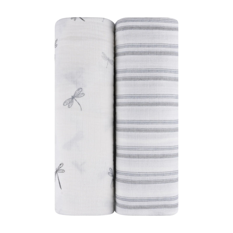 ELYS & CO 2PK COTTON MUSLIN SWADDLE SET