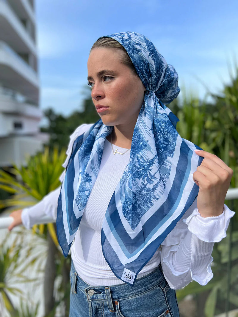 SCARF BAR CLASSIC PRETIED HEAD SCARF W VELVET GRIP