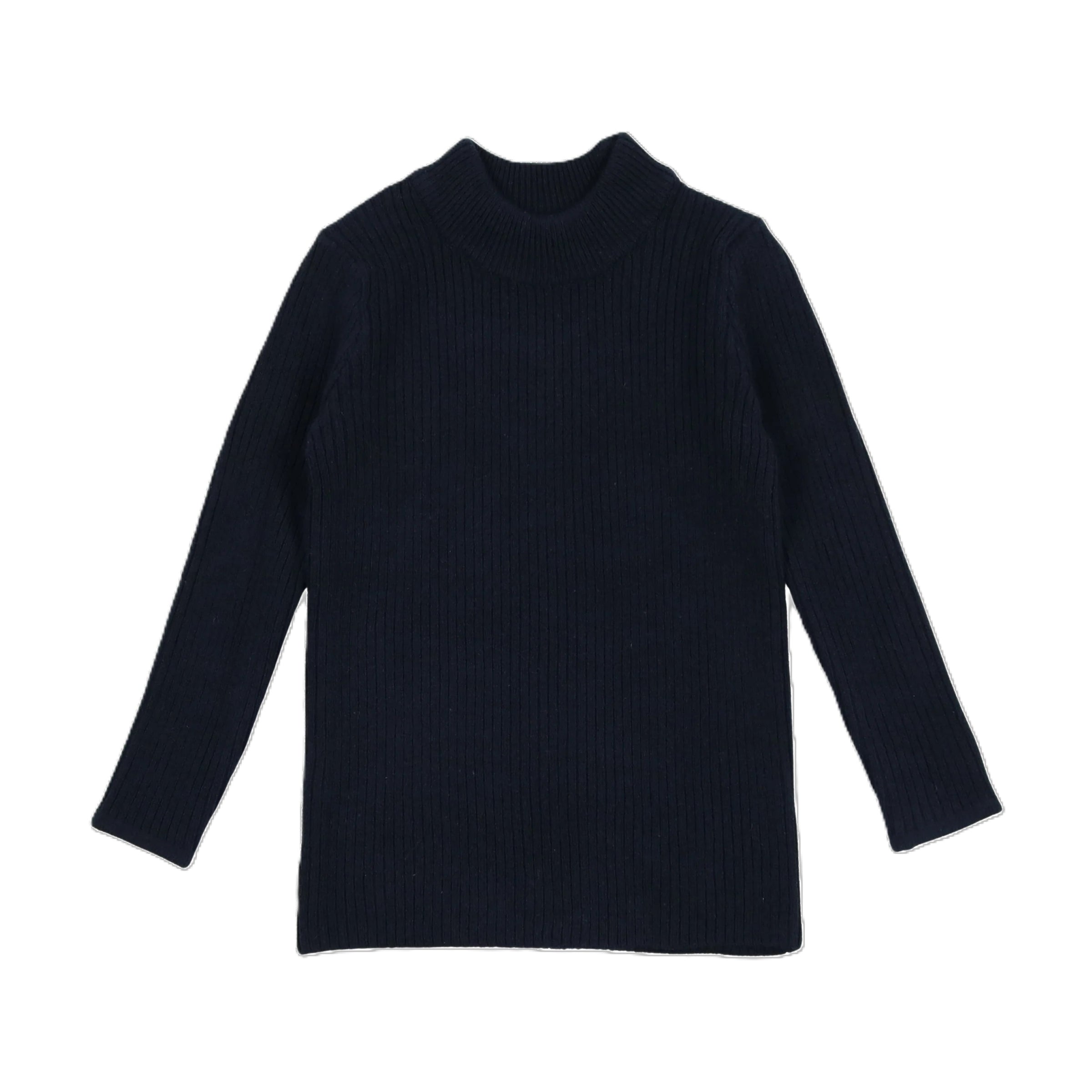 LIL LEGS KNIT LONG SLEEVE MOCKNECK TEE