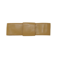 EL BANDEAU EMBOSSED LEATHER WIDE BOW BAR CLIP