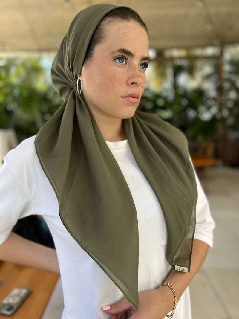 SCARF BAR CLASSIC PRETIED COTTON W/ VELVET GRIP
