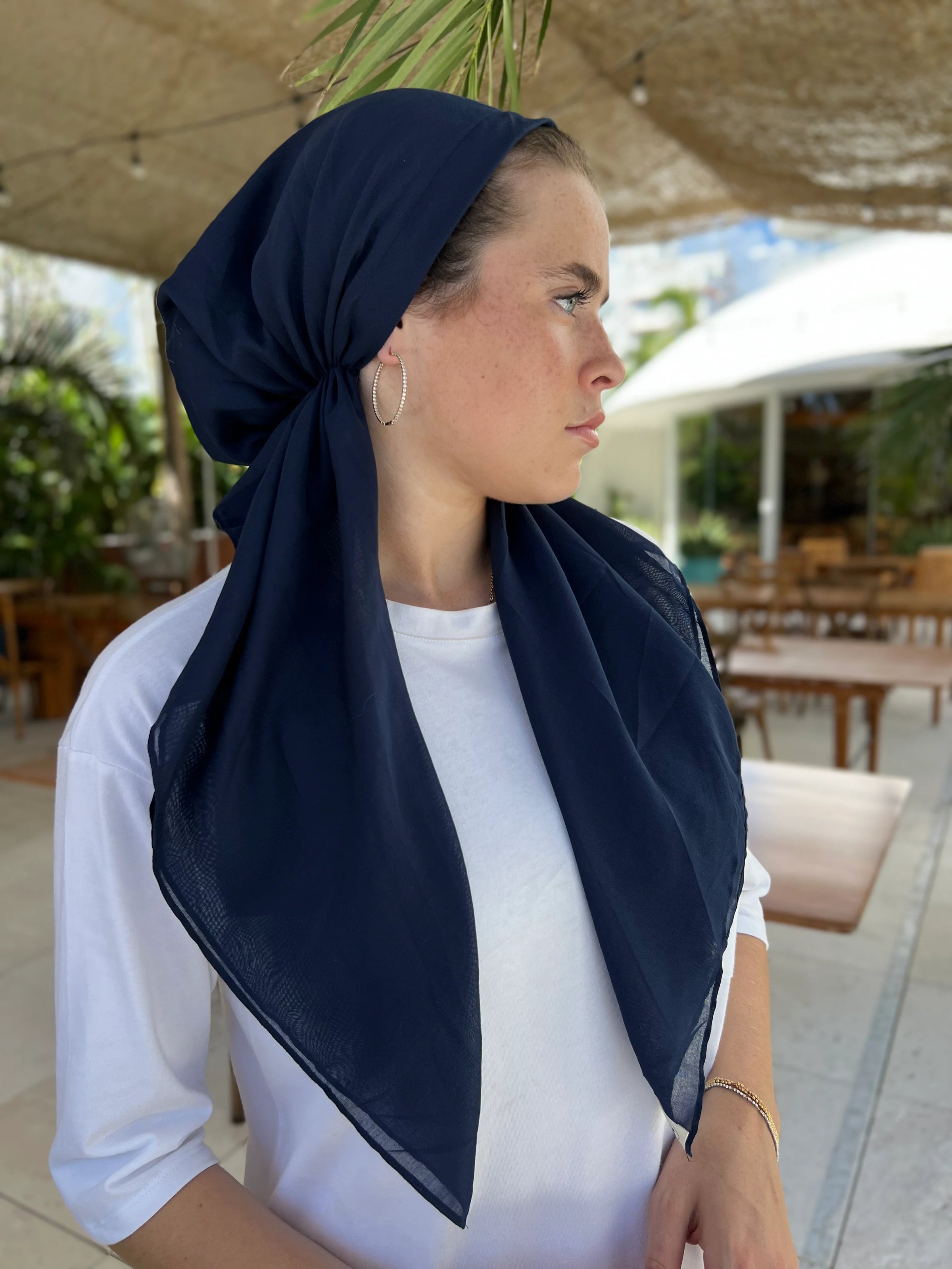 SCARF BAR CLASSIC PRETIED COTTON W/ VELVET GRIP