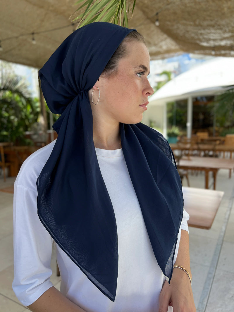 SCARF BAR CLASSIC PRETIED COTTON W/ VELVET GRIP