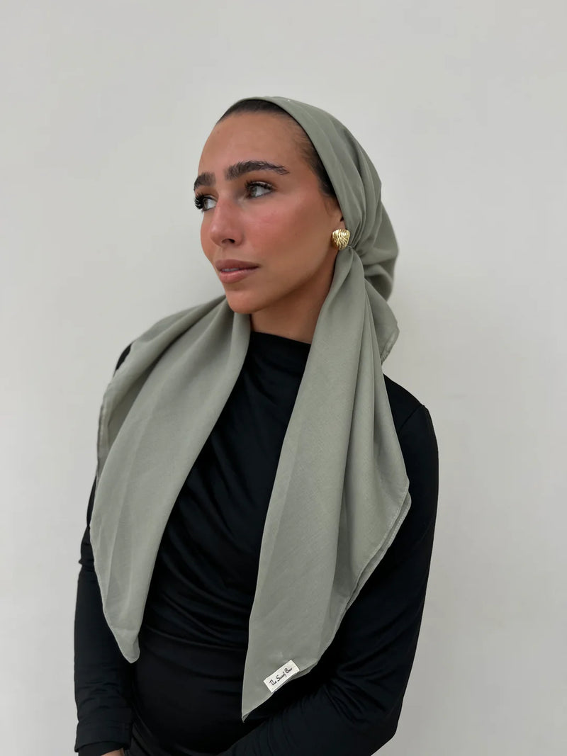 SCARF BAR CLASSIC PRETIED COTTON W/ VELVET GRIP