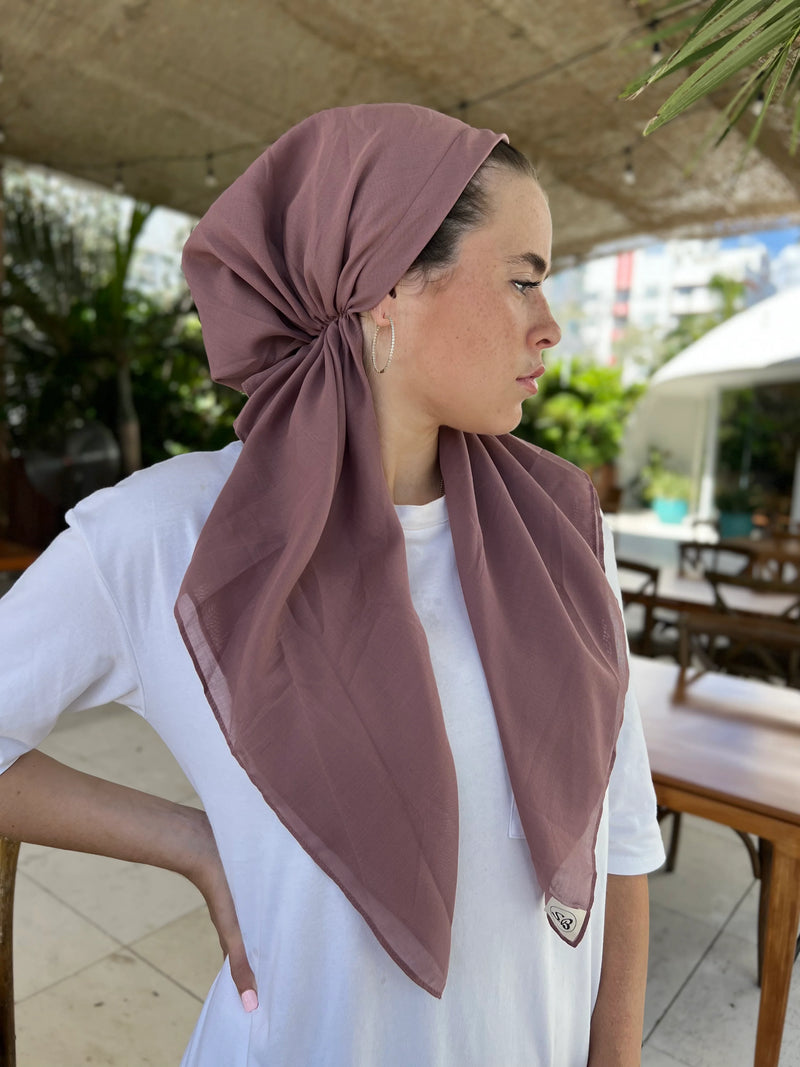 SCARF BAR CLASSIC PRETIED COTTON W/ VELVET GRIP