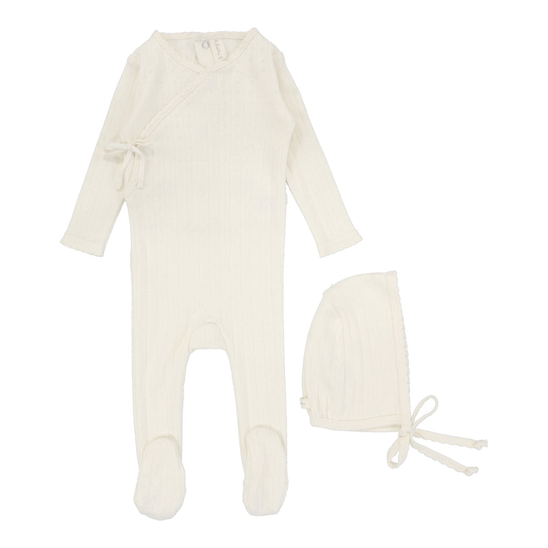 LILETTE FINE POINTELLE FOOTIE + BONNET