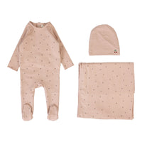 LILETTE CHERRY PRINT 3PC LAYETTE SET