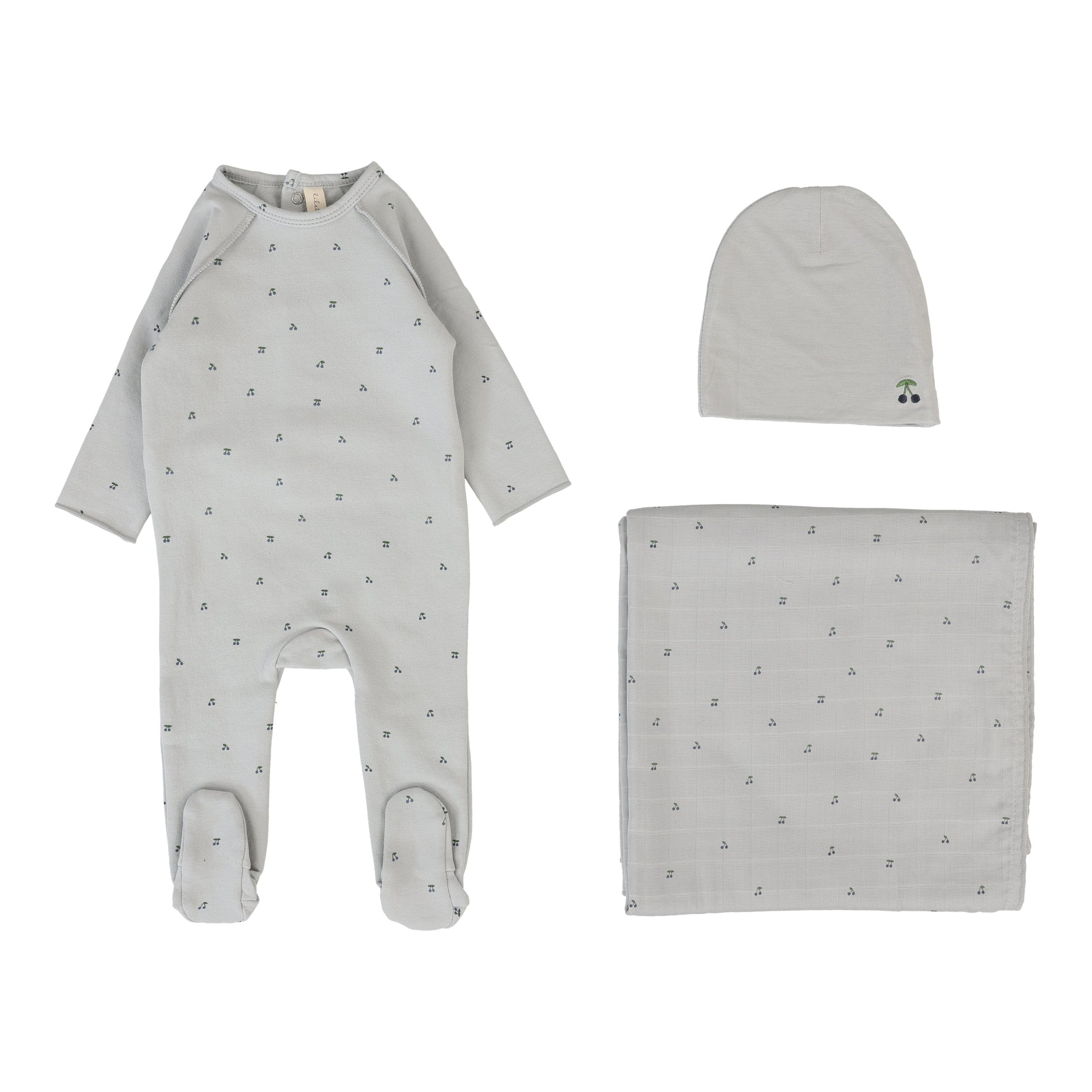 LILETTE CHERRY PRINT 3PC LAYETTE SET