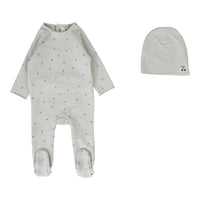 LILETTE CHERRY PRINT FOOTIE + BEANIE
