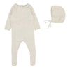 LILETTE DOTTY KNIT FOOTIE + BEANIE