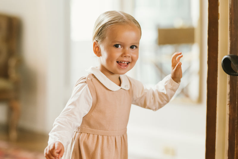 ANALOGIE TODDLER GIRLS BLOUSE + OVERALL 2PC SET