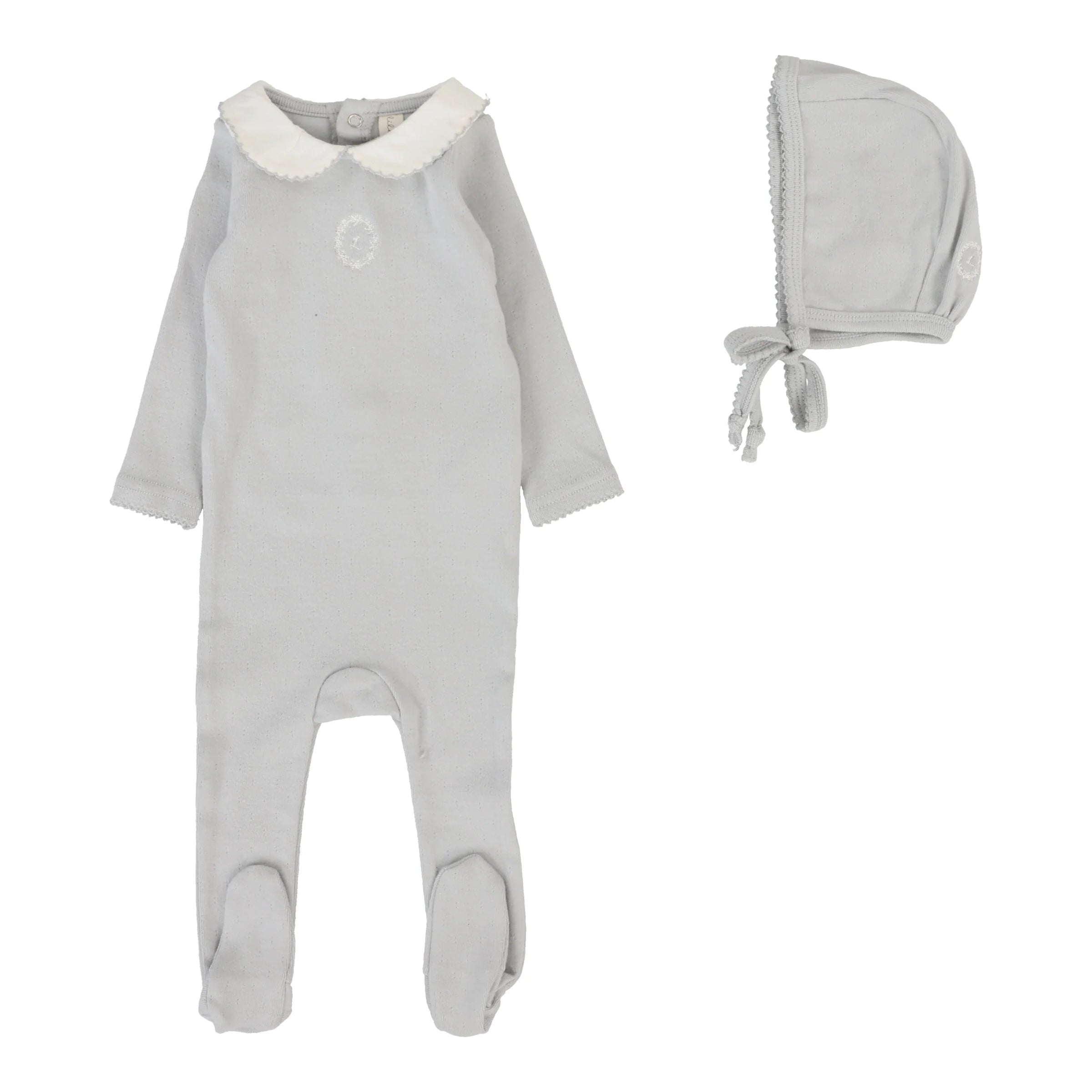 LILETTE EMBLEM EMBROIDERED FOOTIE + BEANIE