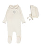 LILETTE EMBLEM EMBROIDERED FOOTIE + BEANIE