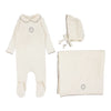 LILETTE EMBLEM EMBROIDERED 3PC LAYETTE SET