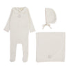 LILETTE EMBLEM EMBROIDERED 3PC LAYETTE SET