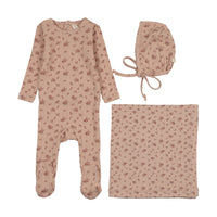 LILETTE GARDEN CLUSTER PRINT LAYETTE 3PC SET
