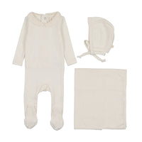 LILETTE CROCHET COLLAR LAYETTE 3PC SET